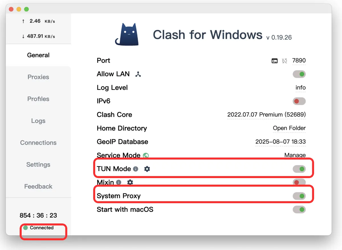 番石榴macOS Clash TUN 模式设置示意图